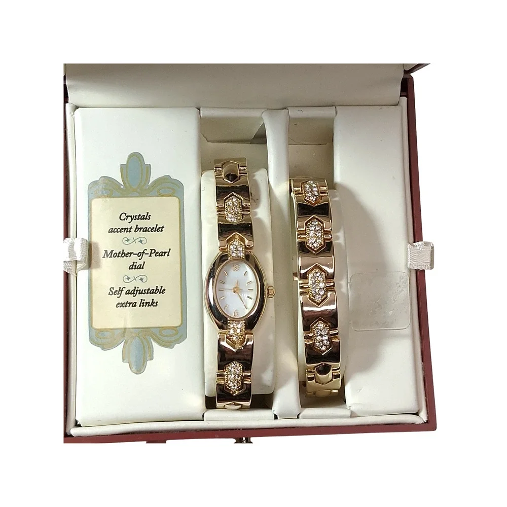 Christian Benet Couture Women's Watch & Crystal Accent Bracelet Set In Case